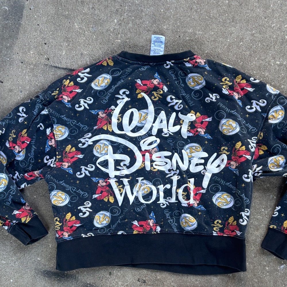 Disney Navy and Red Crewneck Sweater